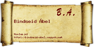 Bindseid Ábel névjegykártya